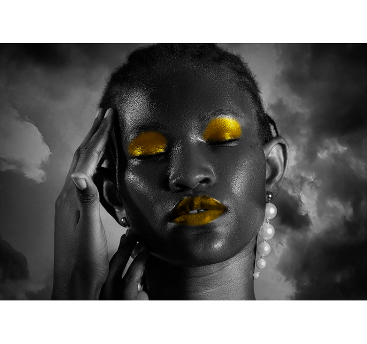 Papel mural gente retrato de belleza impactante - TenVinilo