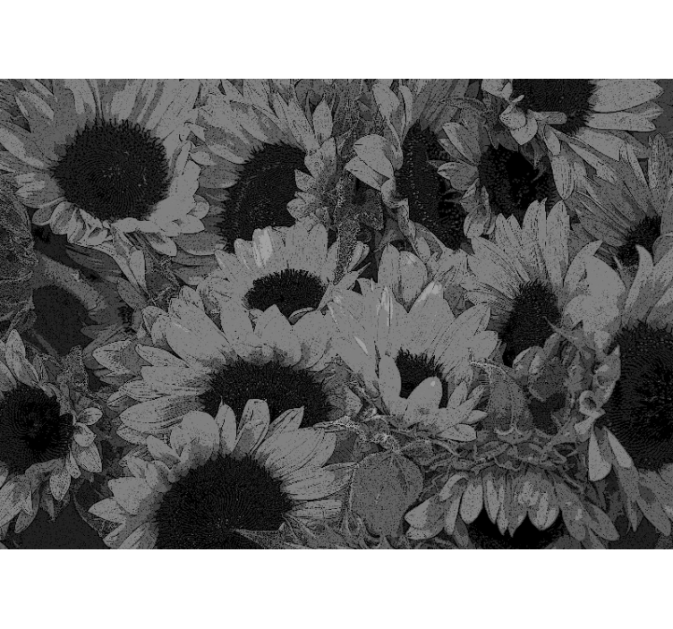 Papel mural flores patrón floral de girasol - TenVinilo
