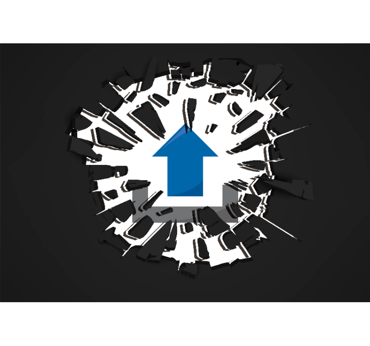 Papel mural 3d vista que rompe fronteras - TenVinilo