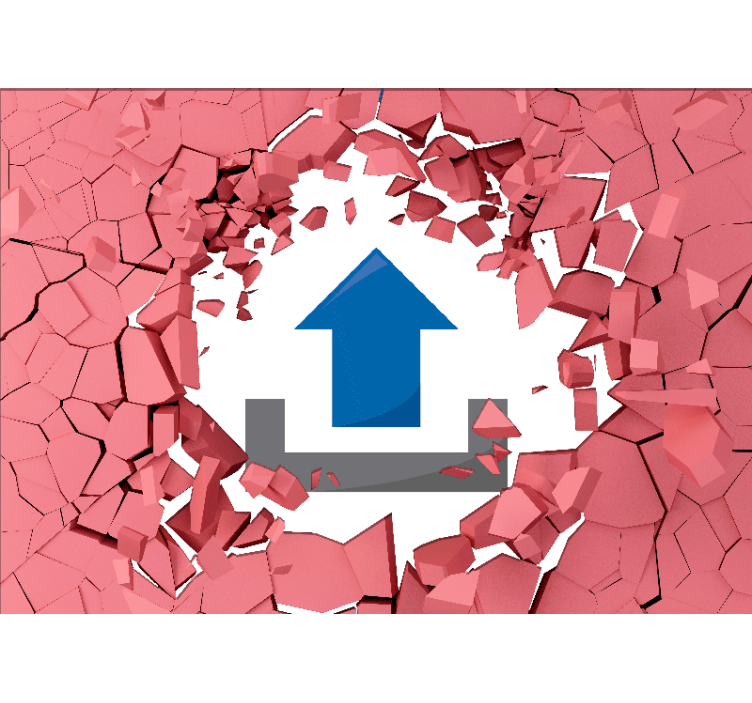 Papel mural 3d rompiendo paredes - TenVinilo