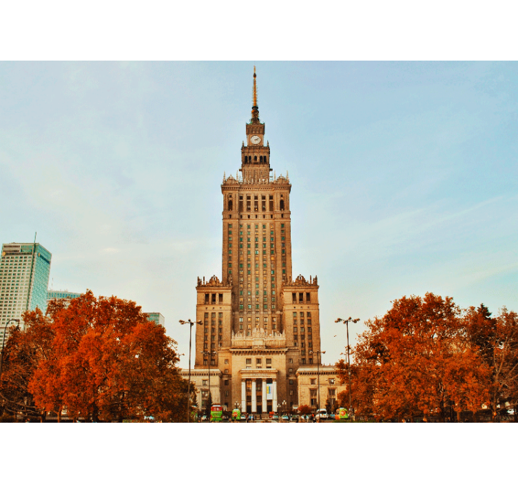 Papel mural ciudades palacio de la cultura - TenVinilo