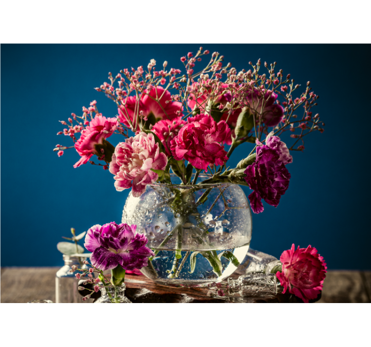 Papel mural flores composición de flores vivas - TenVinilo