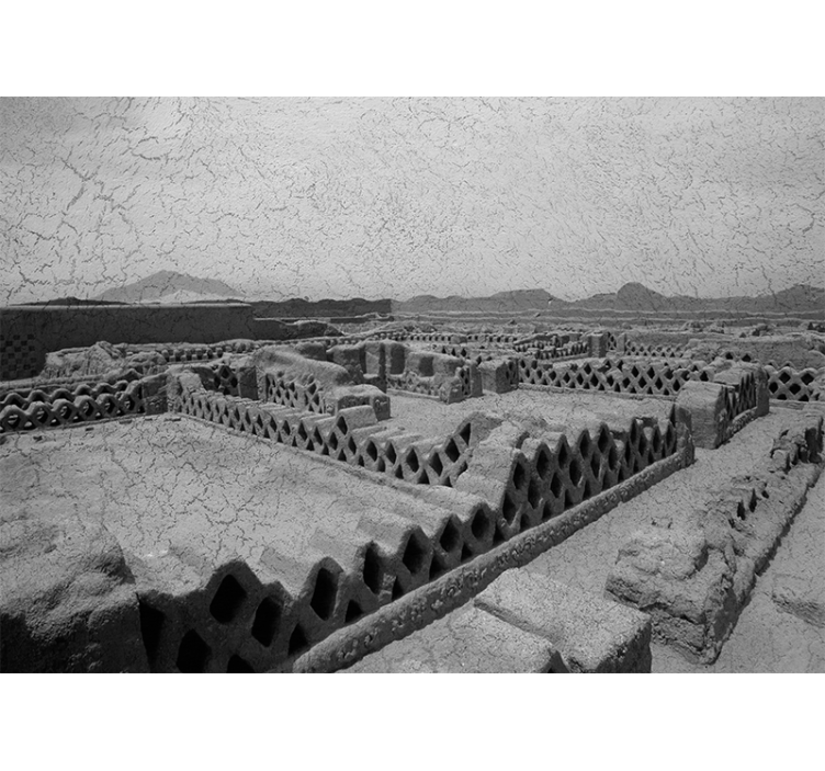 Mural desierto silueta de terreno desértico - TenVinilo