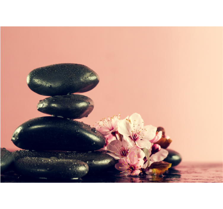 Papel mural zen serenidad de piedras - TenVinilo