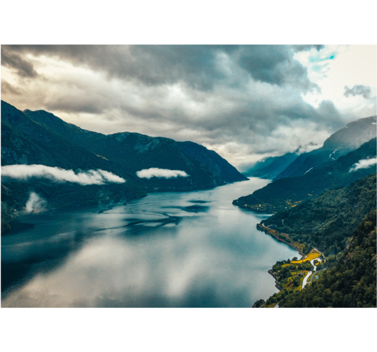 Papel mural paisajes lago de montaña espejo - TenVinilo
