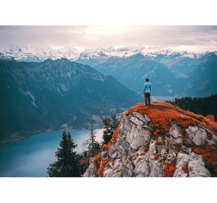 Papel mural paisajes serenidad en las montañas - TenVinilo