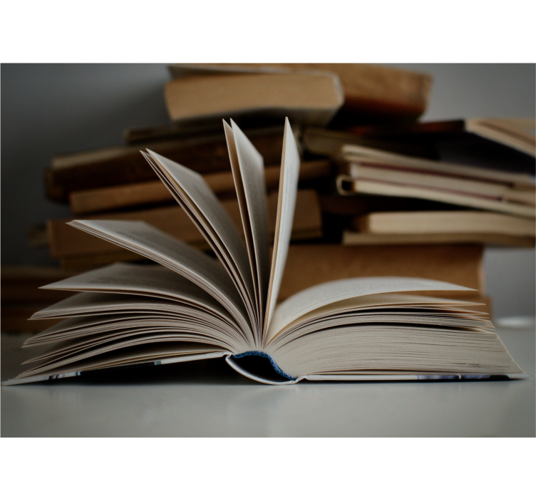 Papel mural frases escena de libro abierto - TenVinilo