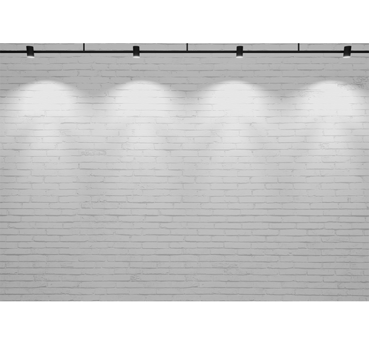 Papel mural textura ladrillo blanco - TenVinilo