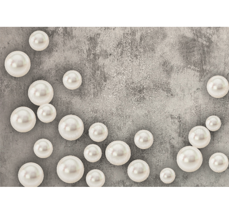 Papel mural texturas arreglo de perlas delicadas - TenVinilo