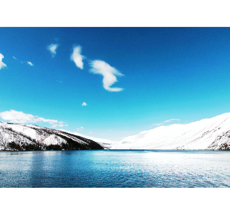 Papel mural paisajes montañas nevadas - TenVinilo