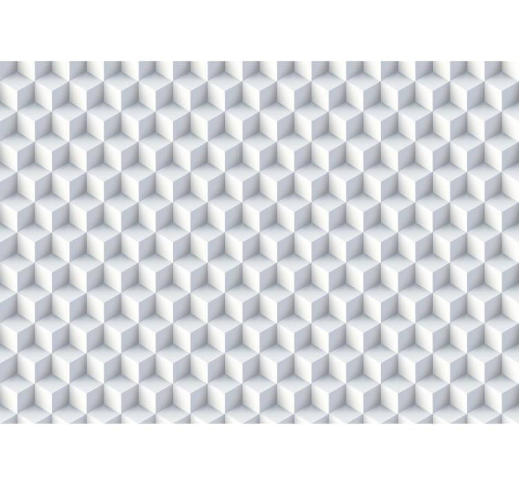Papel mural 3d diseño de patrón cubo - TenVinilo