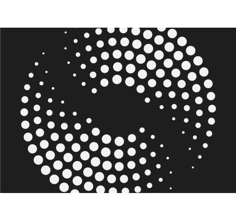 Mural diseño dinámico de puntos blancos. - TenVinilo