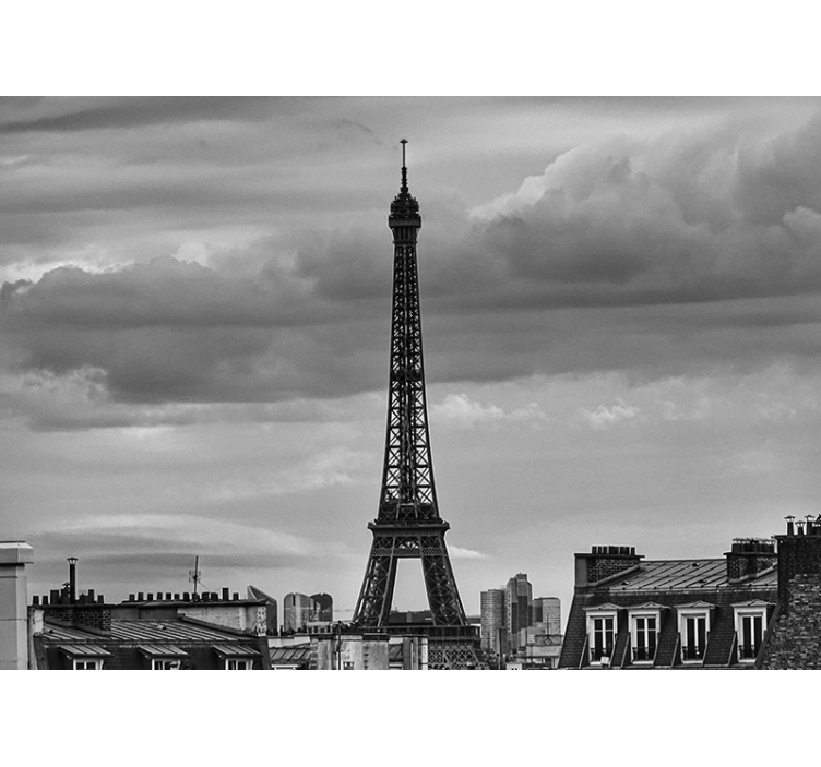 Fotomural de París Tour eiffel en blanco y negro - TenVinilo