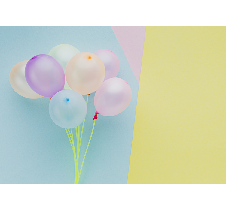 Papel mural infantil arreglo de globos coloridos - TenVinilo