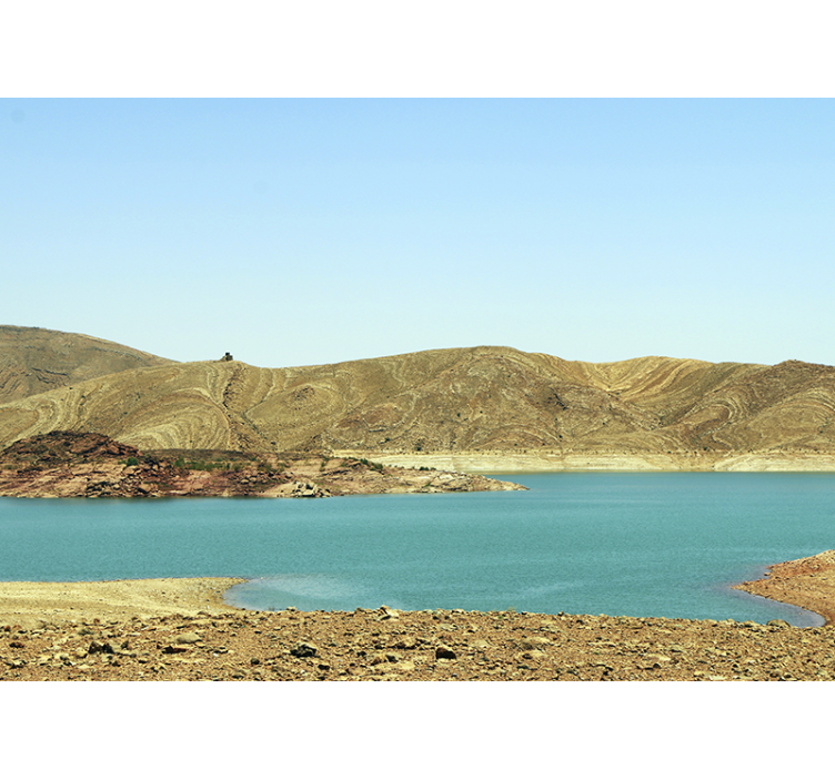 Papel mural montaña lago serene de montaña - TenVinilo