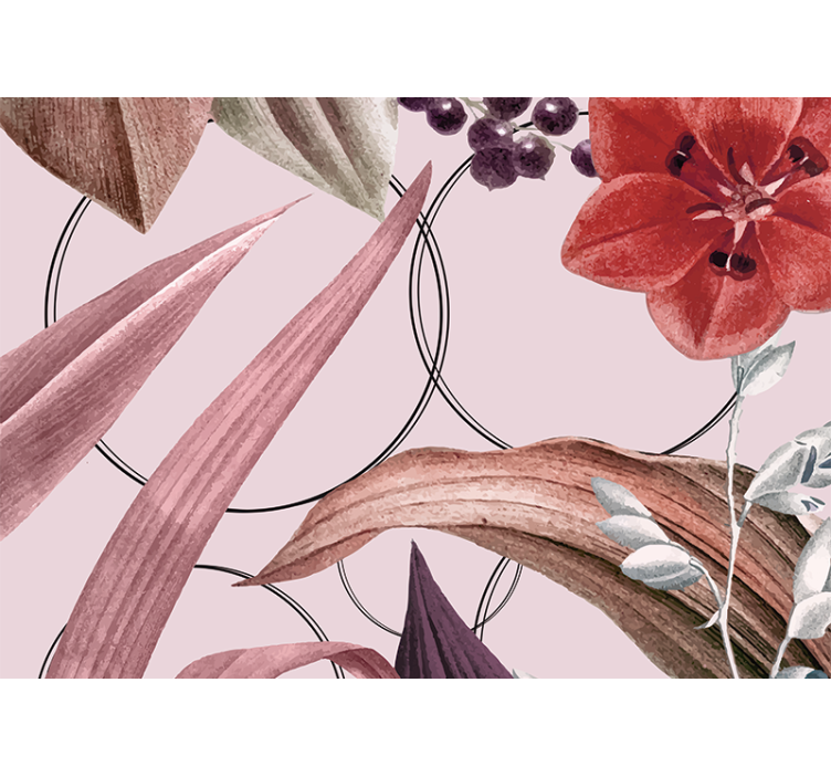 Papel mural flores diseño de patrones florales - TenVinilo