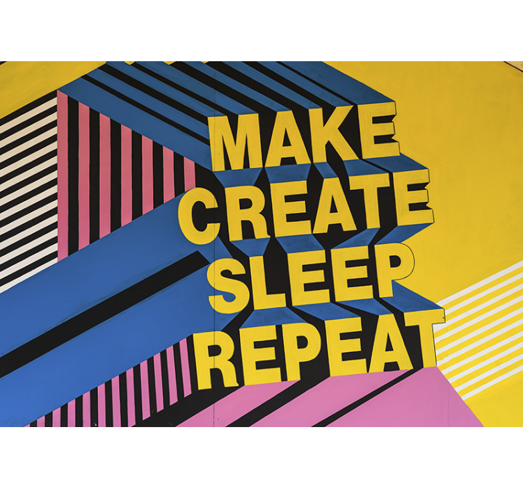 Papel mural frases lema de vida creativo - TenVinilo