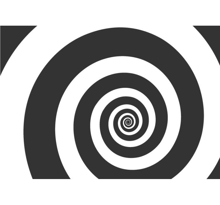 Fotomural abstracto Espiral retro hipnótica en blanco y negro - TenVinilo