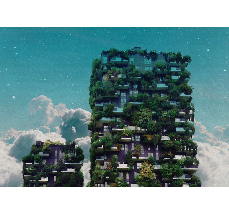 Papel mural naturaleza jardín vertical verde - TenVinilo