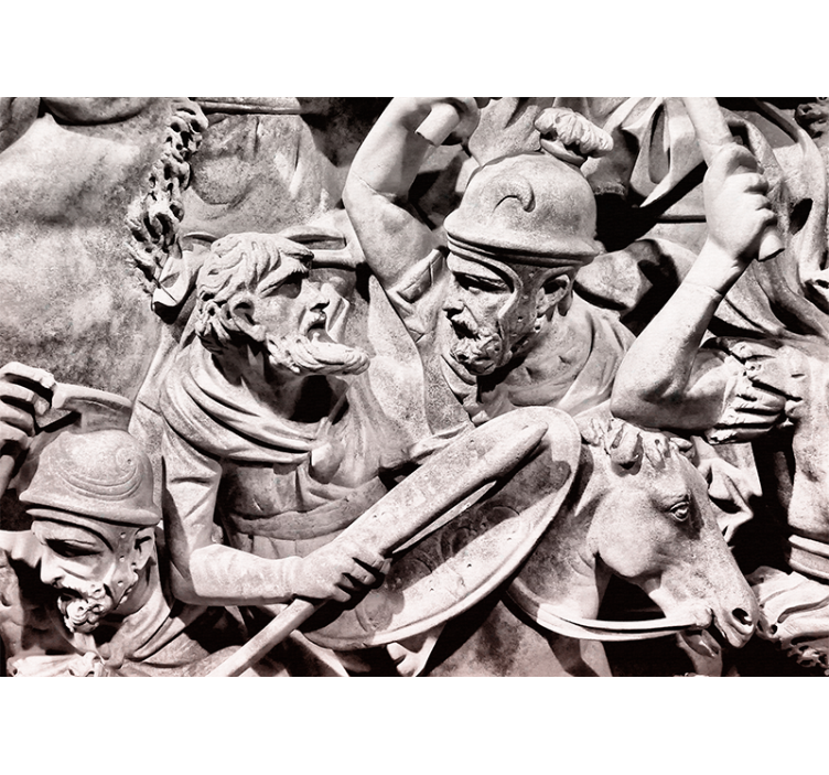 Mural de arte clásico escena de batalla antigua - TenVinilo