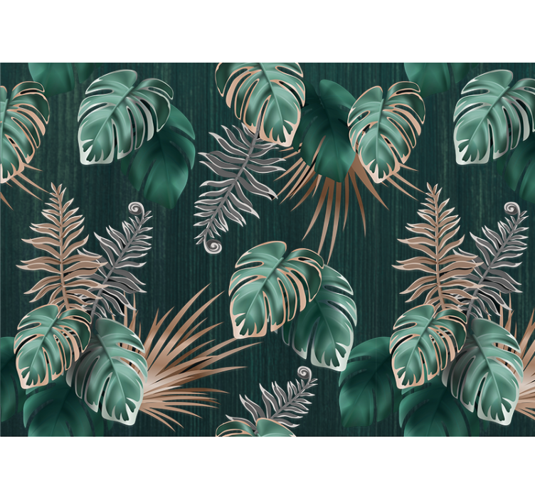 Papel mural naturaleza inspiraciones de hojas tropicales - TenVinilo