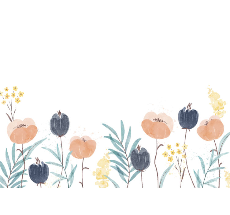 Papel mural flores composición floral encantadora - TenVinilo