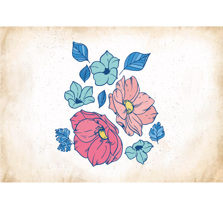 Papel mural flores composición floral blush - TenVinilo