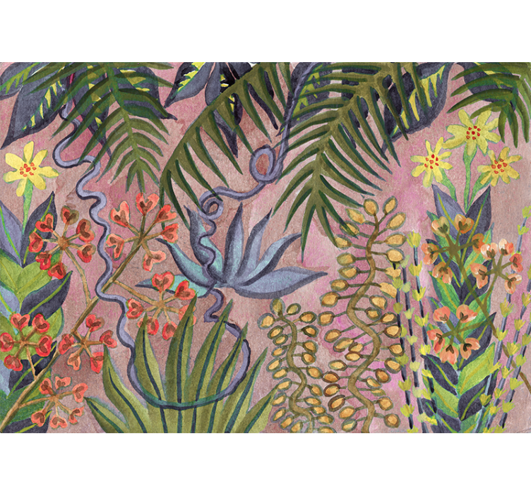 Papel mural naturaleza exhibición de flora tropical - TenVinilo