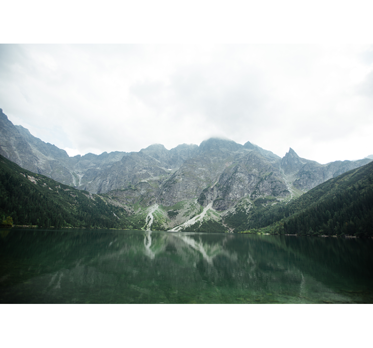 Papel mural paisajes reflejo de montañas magníficas - TenVinilo