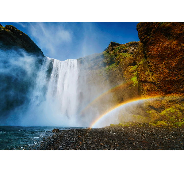 Fotomural cascada majestuosa vista del arco iris - TenVinilo