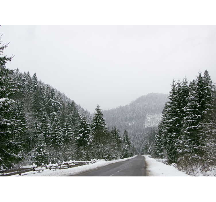 Papel mural montaña paisaje de montaña helada - TenVinilo