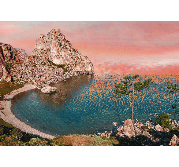 Papel mural paisajes perspectiva del océano tranquilo - TenVinilo