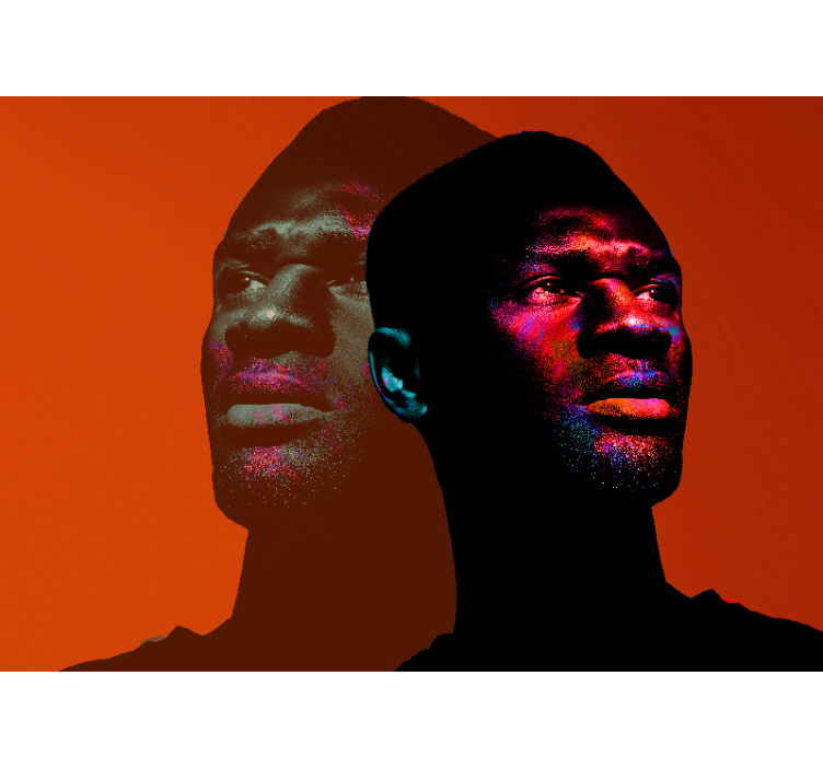 Papel mural gente siluetas de retratos dinámicos - TenVinilo