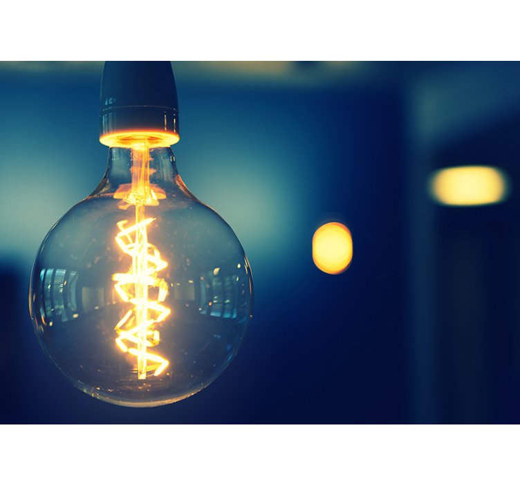 Papel mural frases lámpara de luz elegante - TenVinilo