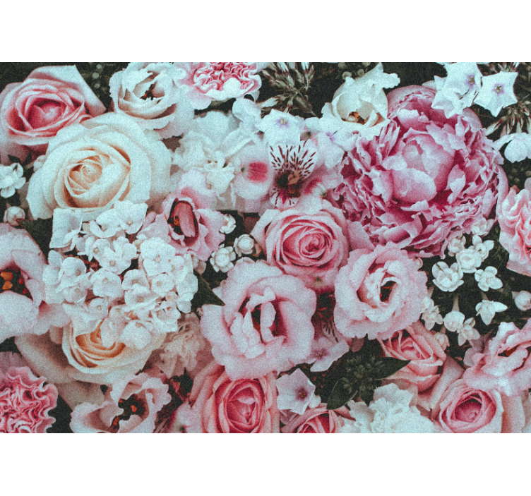 Papel mural flores arreglo floral encantador - TenVinilo