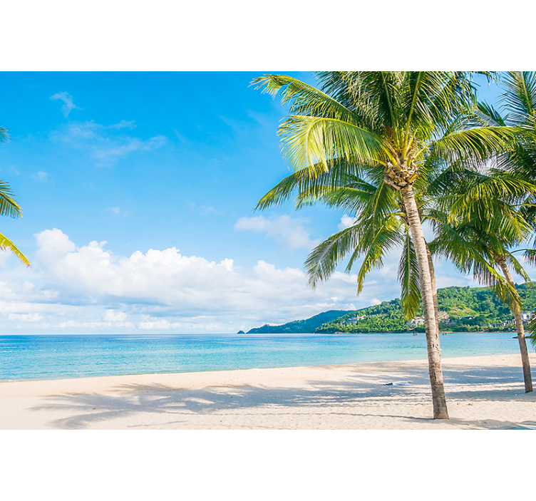 Papel mural naturaleza refugio tropical en la costa - TenVinilo