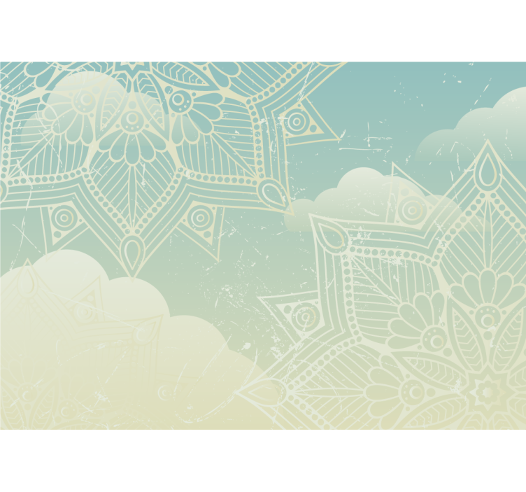 Papel mural mandala patrón geométrico intrincado - TenVinilo