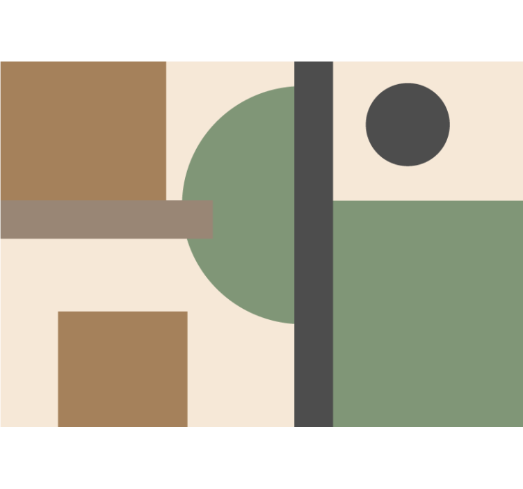 Fotomural abstracto Colores naturales arte geométrico - TenVinilo