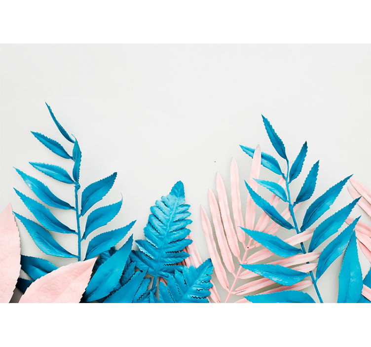 Papel mural naturaleza diseño de hojas tropicales - TenVinilo