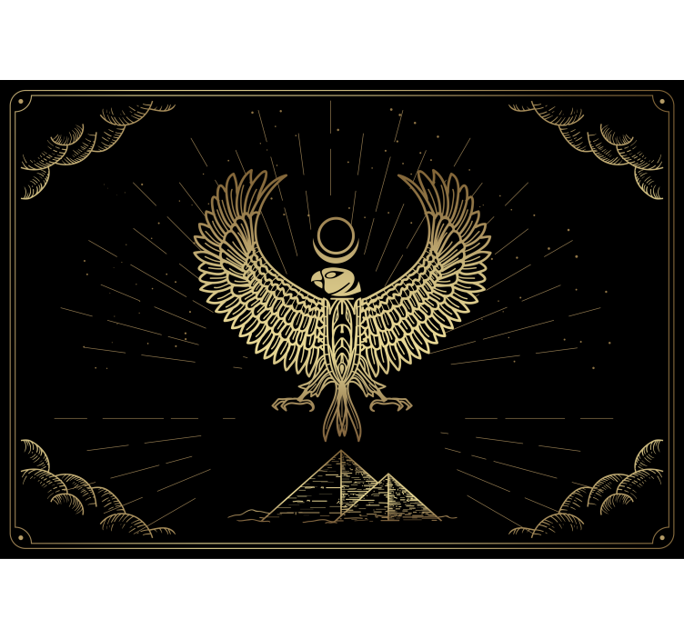 Mural de animales diseño de emblema de águila - TenVinilo