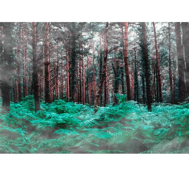 Papel mural naturaleza selva verde exuberante - TenVinilo