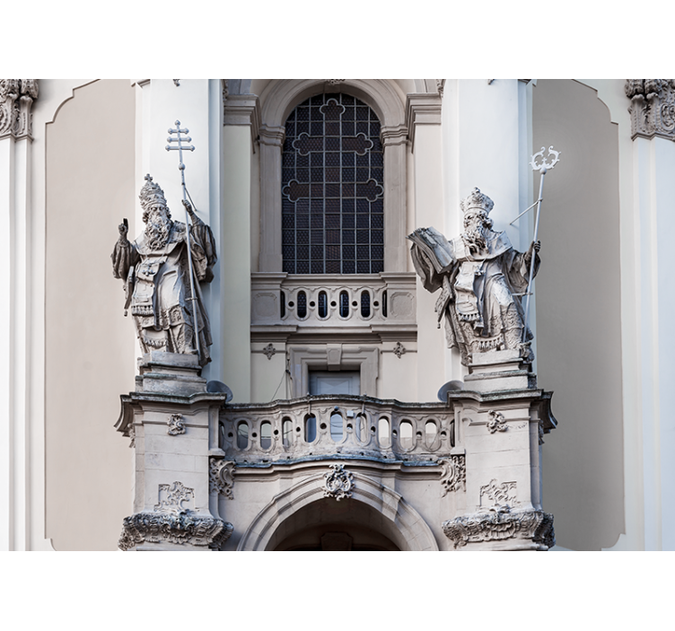 Mural de arte clásico estatuas de reyes - TenVinilo