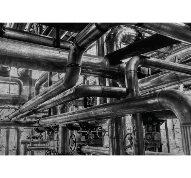 Papel mural textura patrones de tubería industrial - TenVinilo