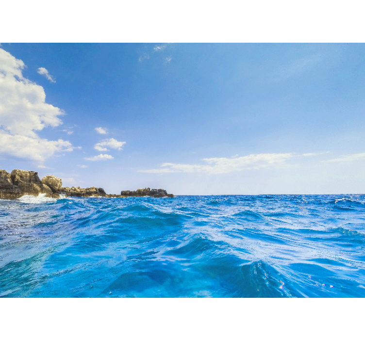 Papel mural mar serenidad de olas costeras - TenVinilo