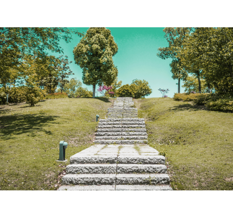 Papel mural naturaleza escalera a través de la naturaleza - TenVinilo