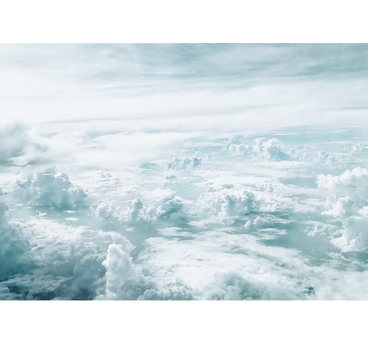 Papel mural cielo perspectiva de horizonte nublado - TenVinilo