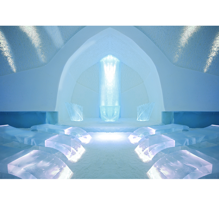 Papel mural naturaleza santuario de cristales de hielo - TenVinilo