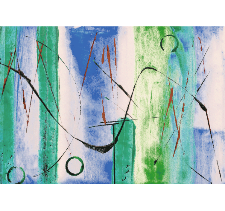 Mural abstracto patrones de líneas dinámicas - TenVinilo