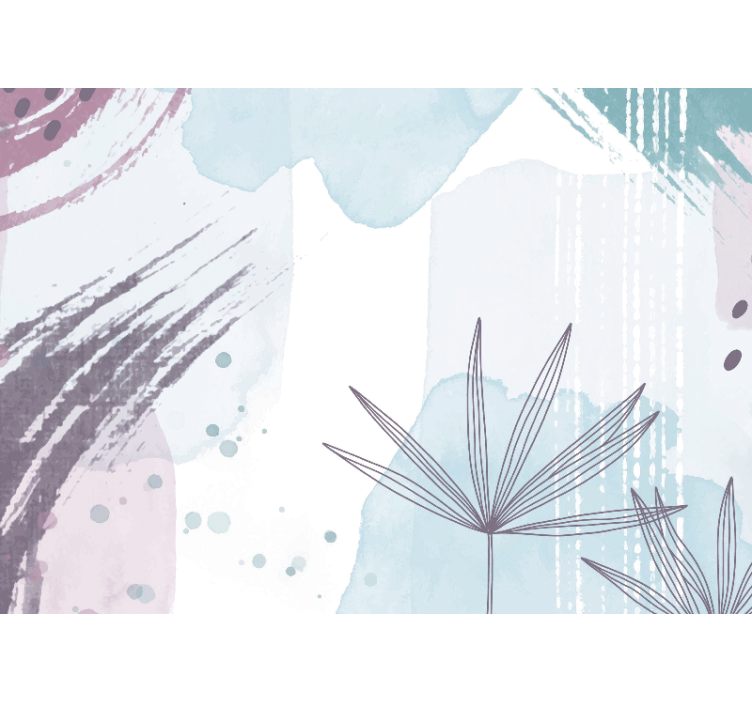 Fotomural naturaleza Hojas abstractas coloridas - TenVinilo