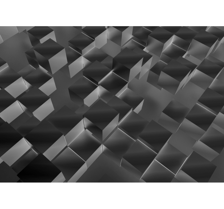 Papel mural textura cubos tridimensionales - TenVinilo